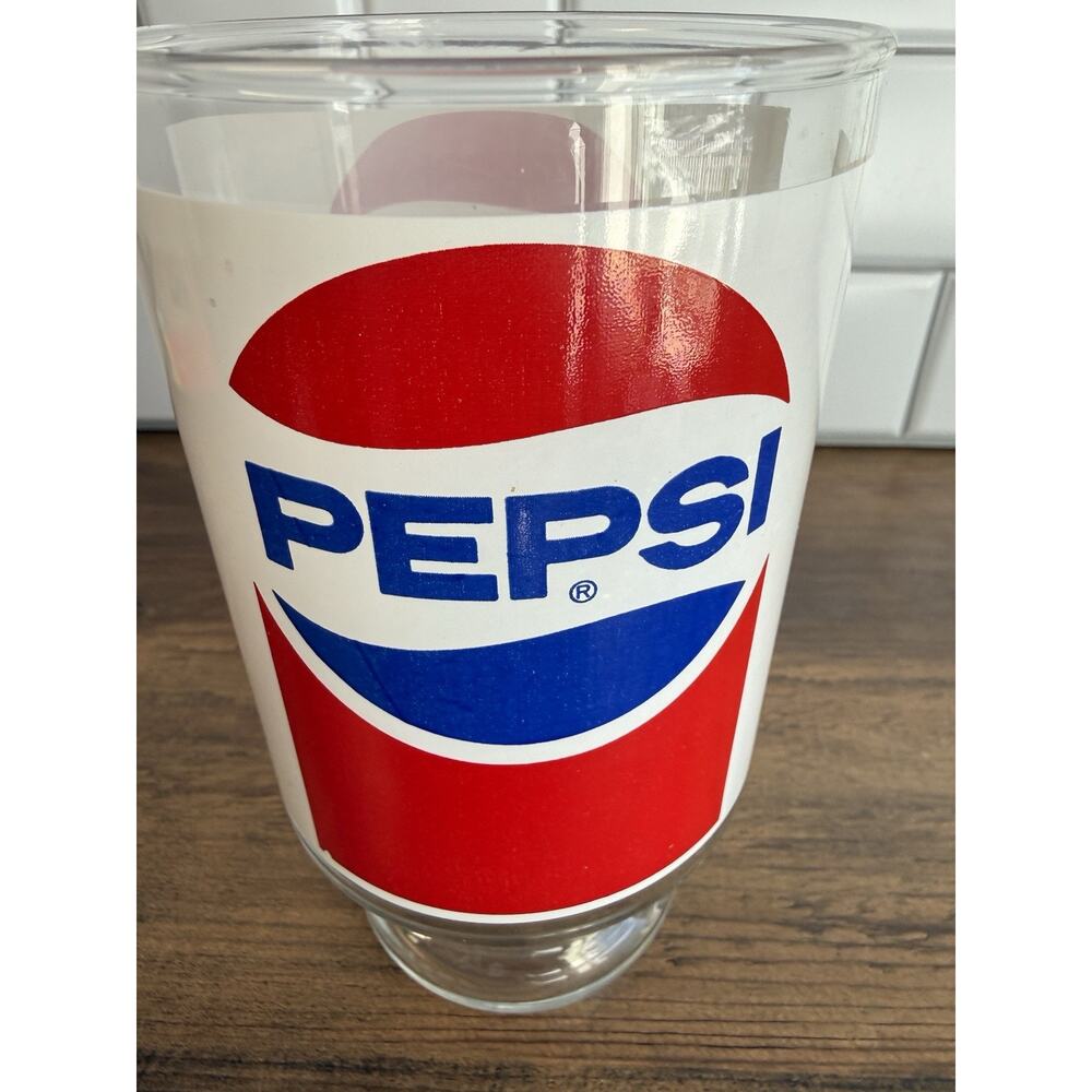Vintage Pepsi Glass, Late 1970s–1980s Promotional Restaurant Tumbler - Picture 2 of 8